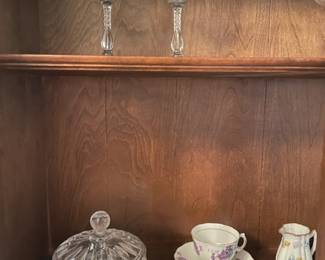Teacup and saucer sets, Crystal dishes