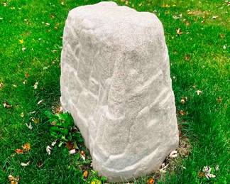 PVC rocks covering the well