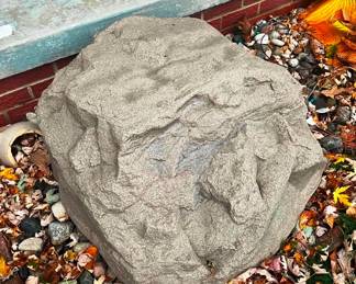 PVC rocks in yard