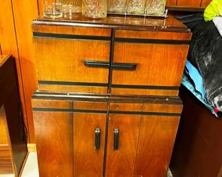 Standing antique bar cabinet