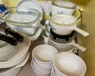 Large assortment of corning ware