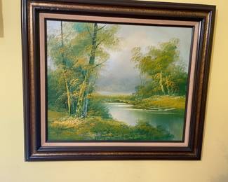 Oil on canvas signed "Olson"