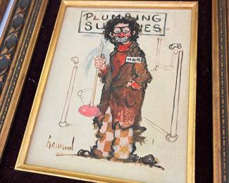 Famous clown artist, "Hammond" signed.