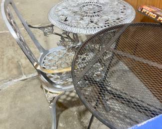 Wrought iron vintage Patio tables and chair