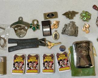 Disney collectibles, matches, old hotel keys, lighters