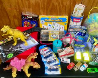 Toys, learning games, play animals, figurines, vintage Matchbox and Hotwheels