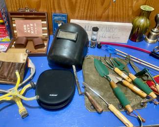 Gardening Tools, vintage games, toys
