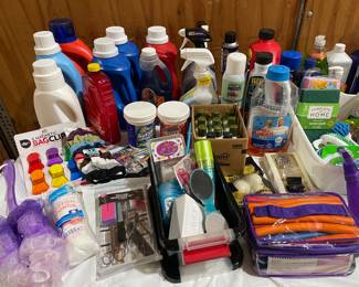 Household cleaners, detergent,  etc