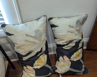 Beautiful hand painted designer throw pillows, decorative pillows