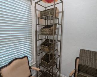 Gorgeous etagere 
Storage baskets 
