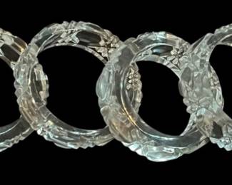 Lead Crystal Napkin Rings 