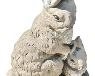 Concrete Bunny Garden Sculpture 