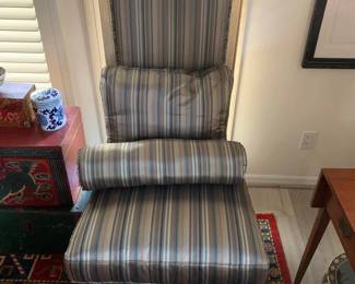 2 custom Herendon silk covered chairs  300.00 for both