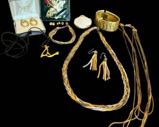 MultiTone Twisted Chain Necklace Bracelet Earrings and Other Jewelry