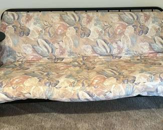 Black Metal Frame Futon With Built In Table