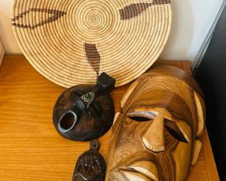 Carved African Wooden Masks And More