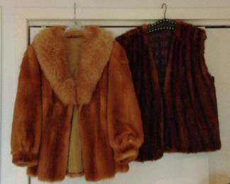 Vintage Fur Coat Fur Vest