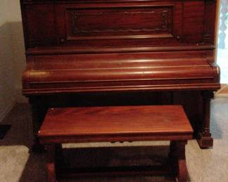 Estey Piano Co Piano And Bench
