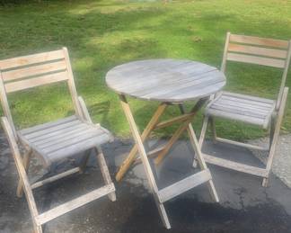 Folding Wooden Table And Chairs