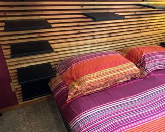 Ikea Mandal Bedframe with Drawers and Lattice Headboard