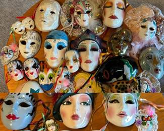 Ceramic TheatricalMardi Gras Masks
