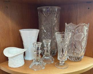Crystal Vases And Candlesticks
