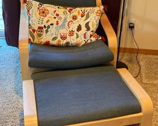IKEA Poang Chair And Ottoman