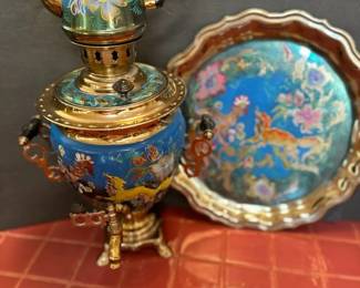 Russian Samovar And Serving Tray