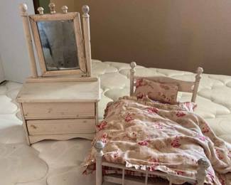Vintage Doll Bed and Dresser