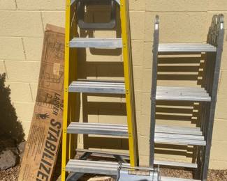 Two Wonderful Werner Ladders and Accessories