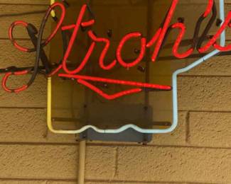 Strohs Vintage Neon Beer Sign