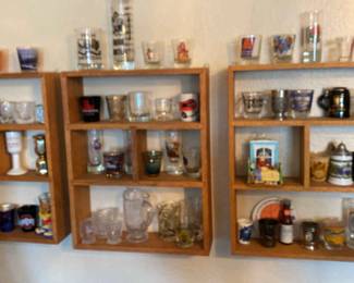 Shot Glasses On Shelves