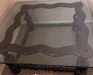 Glass And Wood Coffee Table