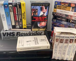 RCA VHS Player And Tapes