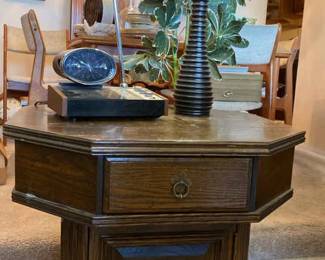 Side Table And Lamp