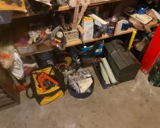 Garage Tools Bottom Shelves