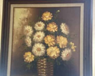 Canvas 70s Flowers and Brass Quilt Rack