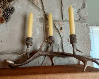 Handcrafted antler candelabra
