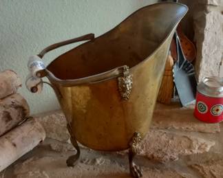 Brass coal scuttle