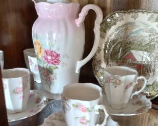 Antique cocoa set