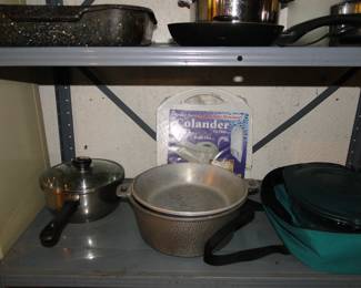 Pots and pans and a Colander too