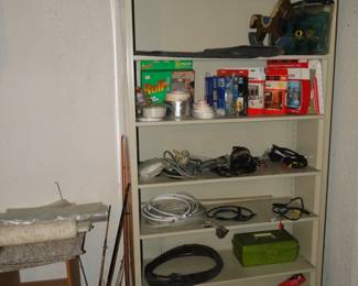 All these are for sale, but more specifically, the large metal bookcase