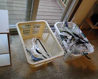 Free hangers, just look for the signs and the laundry baskets