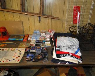 Lots of decks of cards and other game pieces too