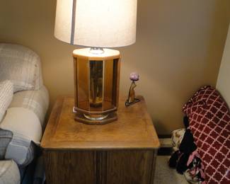 We have a pair of matching lamps and end tables, and yes, both lamps have crooked shades