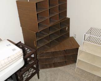 These shoe caddies are going to be free, the brown ones that is