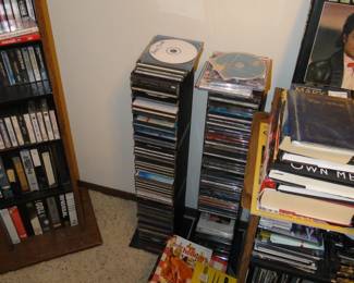 Plenty of CD's and cassette tapes too