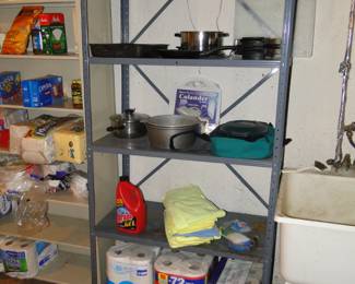 The shelving unit is also for sale, and lots of great items too