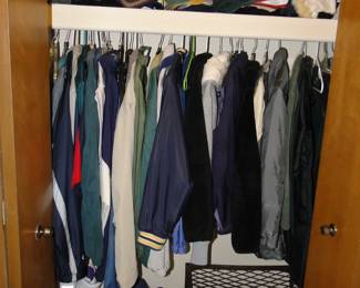 Coats, we have closets of coats, all in great shape, men's and women's