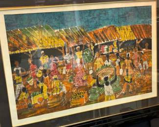 Framed Batik Painting Artist Signed